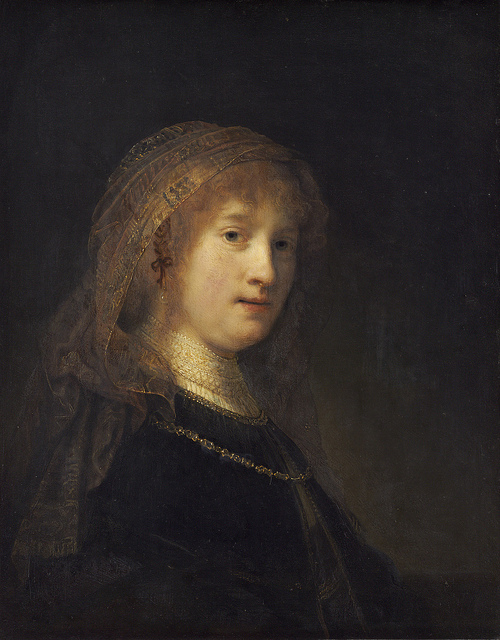 Rembrandt, portrait of Saskia van Uylenburgh, ca. 1634-40, National Gallery of Art, Washington