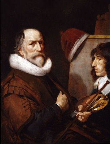 Michiel Jansz. van Mierevelt, self-portrait painting his grandson Jacob Delff, c. 1641, Private Collection