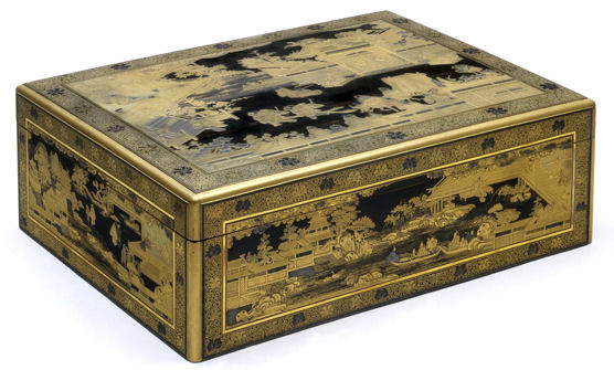 The Van Diemen box, so named because the name of the wife of Antonio van Diemen, Governor-General of the Dutch East Indies in the first half of the 17th century, is carved on the inside of the lid. Photo credit: V&A