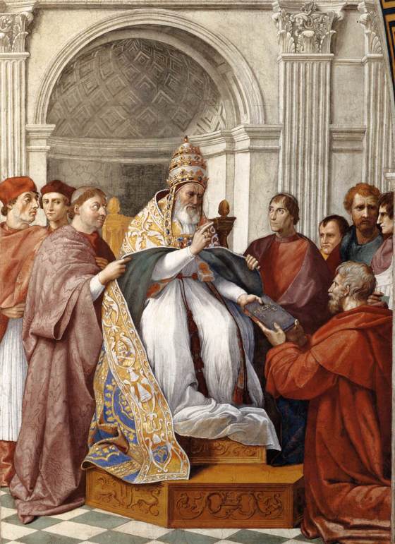 Raphael Santi, Gregory IX presents the Decretals