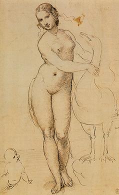 Raphael, Leda and the Swan, c. 1507, The Royal Collection
