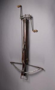 Crossbow of Saint George's guild, 1580-99, wood, iron, ivory, rope, Amsterdam Museum