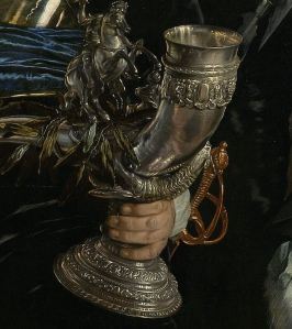 Bartholomeus van der Helst, Banquet at the Crossbowmen’s Guild, 1648, detail, Rijksmuseum