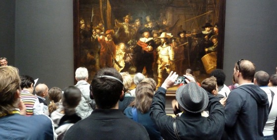 Rembrandt's "Night Watch" in the Rijksmuseum today