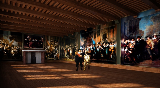 3D visualisation of the Great Hall of the Kloveniers building by Studio 12